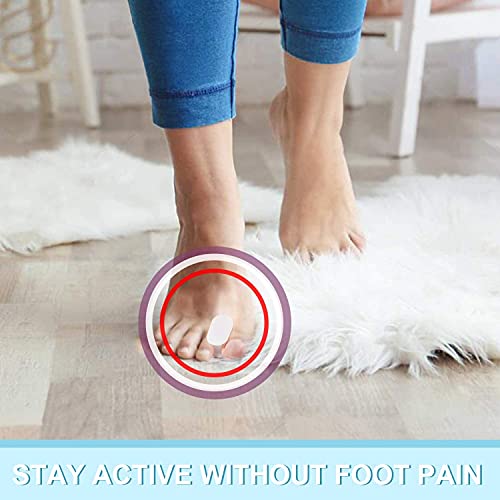 PrettSole 6 Pairs Toe Separators(1/2' Thick), Silicone Toe Spacer, Bunion Rel...