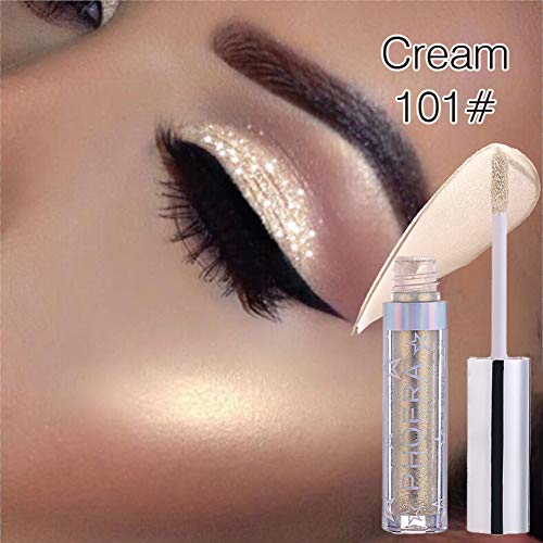 Pretty Comy 12 Colors Liquid Glitter Eyeshadow, Shimmer Liquid Eye Shadow Lon...