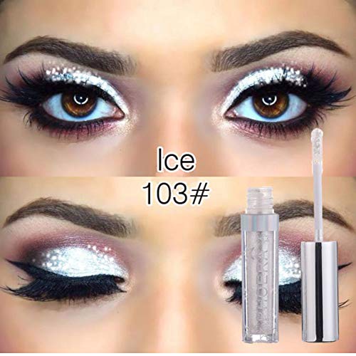 Pretty Comy 12 Colors Liquid Glitter Eyeshadow, Shimmer Liquid Eye Shadow Lon...