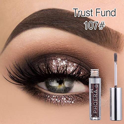 Pretty Comy 12 Colors Liquid Glitter Eyeshadow, Shimmer Liquid Eye Shadow Lon...