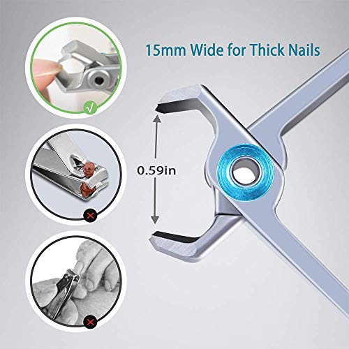 Nail Clippers For Thick Nails - Pretty Diva Wide Jaw Opening Oversized Nail C...