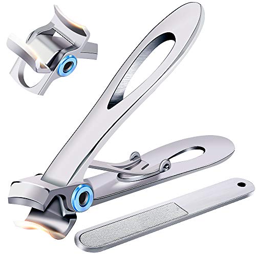 Nail Clippers For Thick Nails - Pretty Diva Wide Jaw Opening Oversized Nail C...