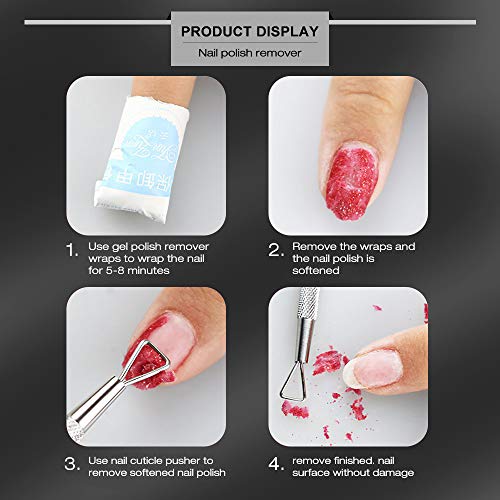 PrettyDiva Cuticle Pusher - Stainless Steel Triangle Cuticle Nail Pusher Peel...