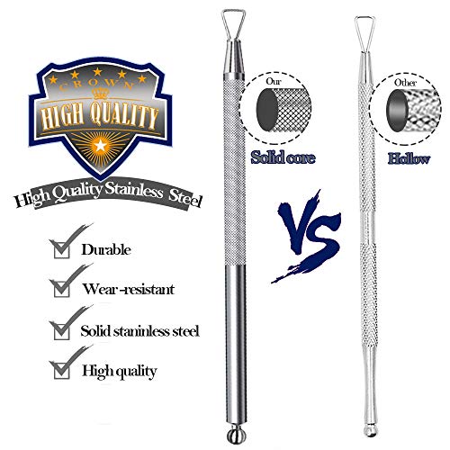 PrettyDiva Cuticle Pusher - Stainless Steel Triangle Cuticle Nail Pusher Peel...