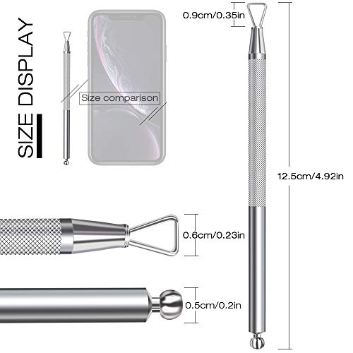 PrettyDiva Cuticle Pusher - Stainless Steel Triangle Cuticle Nail Pusher Peel...