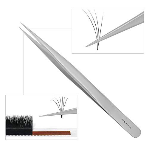Pretty memory Eyelash Extension Tweezers, VETUS Straight Tip Precision Lash t...