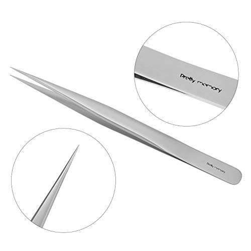 Pretty memory Eyelash Extension Tweezers, VETUS Straight Tip Precision Lash t...