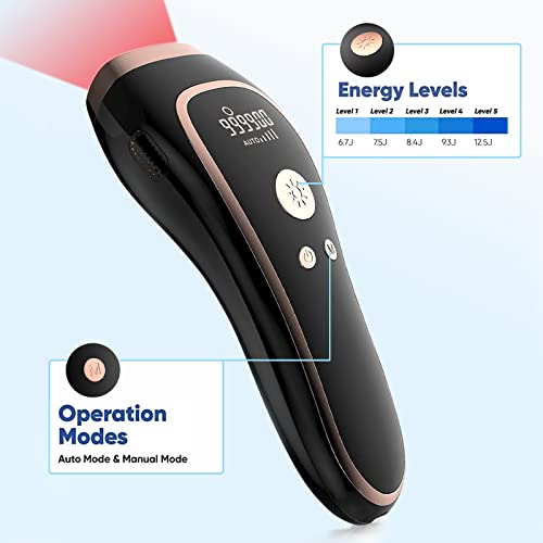 Permanent and Painless ipl laser Hair Removal Device for men, Hair Remover li...