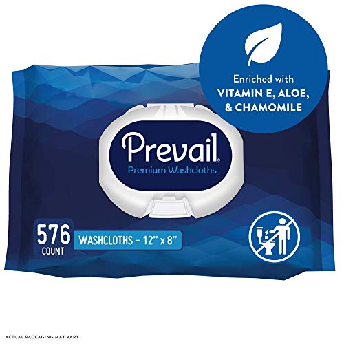 Prevail Proven | Wipes | Soft Pack Adult Washcloths | 12"x 8" | 576 Count