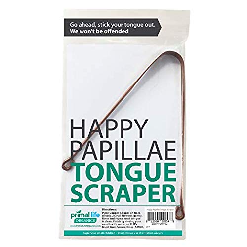 Primal Life Organics | Happy Papillae Tongue Scraper | Cleans Tongue, Elimina...