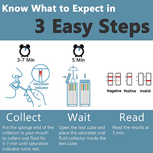 Prime Screen [1 Pack] 6 Panel Oral Saliva Drug Test Kit (AMP, BZO, COC, MET, ...
