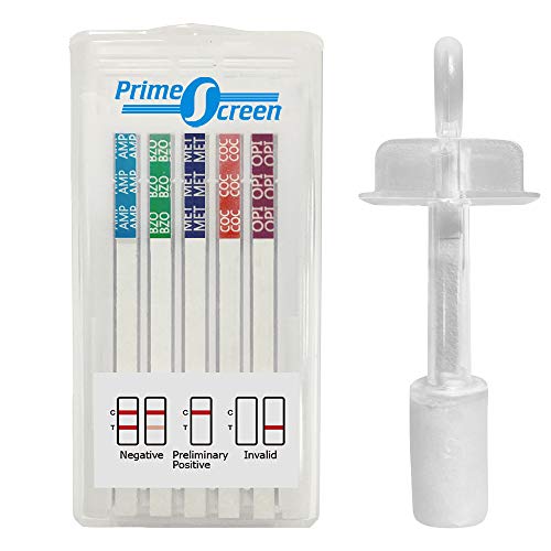 Prime Screen [1 Pack] 6 Panel Oral Saliva Drug Test Kit, Employment and Insur...