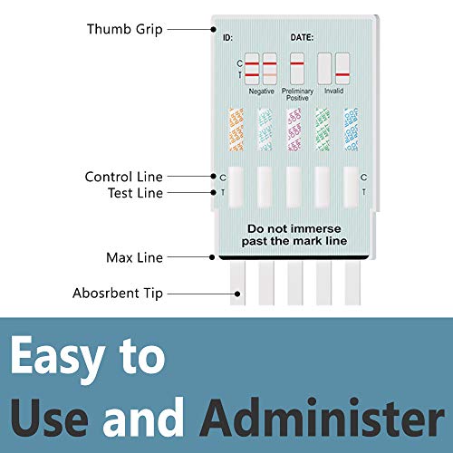 Prime Screen [10 Pack] 5 Panel Urine Drug Test Kit (AMP, BZO, COC, OPI,THC) -...