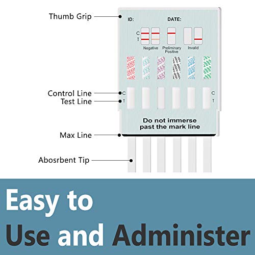 Prime Screen [5 Pack] 12 Panel Urine Drug Test Kit (AMP, BAR, BUP, Benzos BZO...