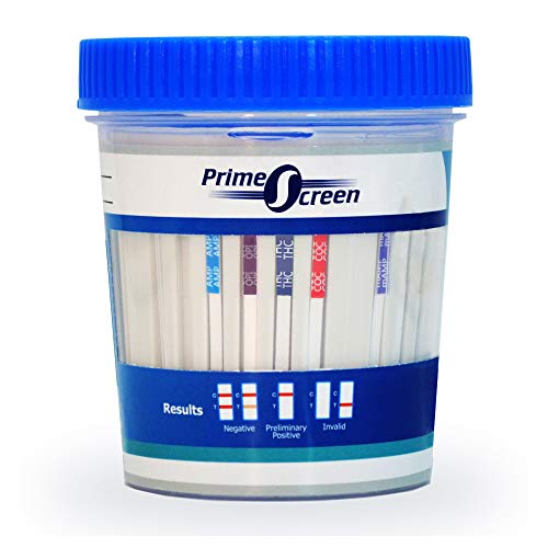 Prime Screen-5 Panel Multi Drug Urine Test Cup (AMP,COC,mAMP/MET,OPI,THC) T-C...