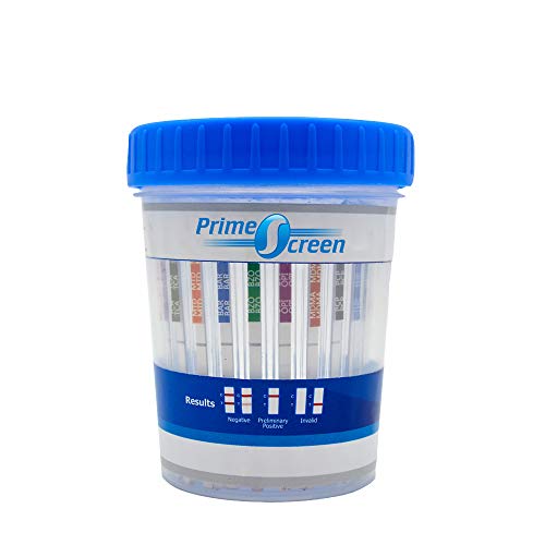 Prime Screen Urine Drug Test Compact Cup 16 Panel Kit (AMP,BAR,BUP,BZO,COC,mA...