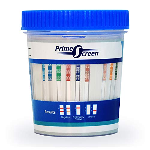 Prime Screen Urine Drug Test Cup 14 Panel Kit (THC,COC,ETG,AMP,BUP,BZO,mAMP,M...