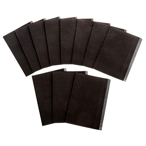 Waterproof Black Tattoo Poly Towels Thick & Absorbent Tray Pads (125 Count)