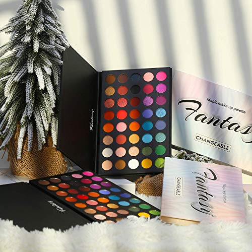 Highly Pigmented Eye Makeup Palette , Matte Shimmer Metallic Eyeshadow Pallet...