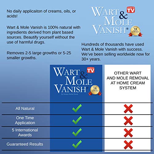 Pristine Herbal Touch - Wart & Mole Vanish, All Natural Mole & Skin Tag Remov...