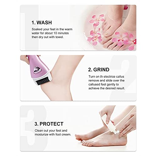 Electric Feet Callus Removers Rechargeable,Portable Electronic Foot File Pedi...