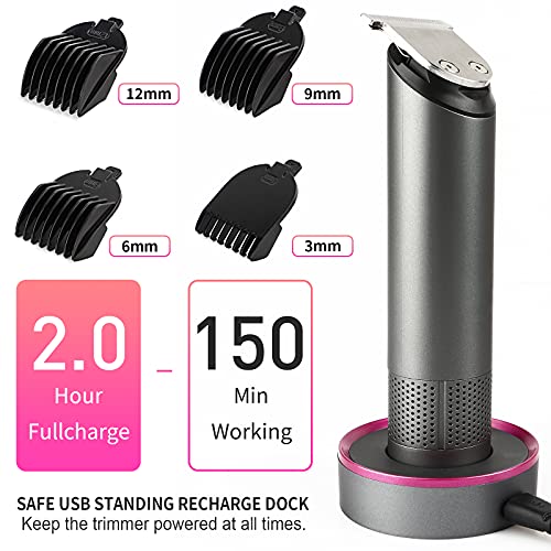 PRITECH Hair Trimmer for Women, Waterproof Bikini Trimmer, Rechargeable Pubic...