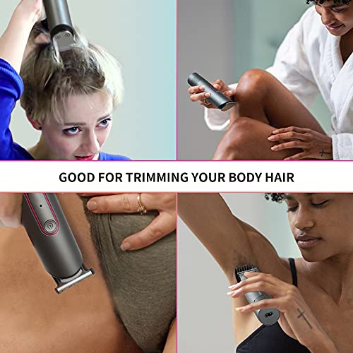 PRITECH Hair Trimmer for Women, Waterproof Bikini Trimmer, Rechargeable Pubic...