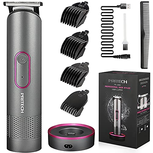 PRITECH Hair Trimmer for Women, Waterproof Bikini Trimmer, Rechargeable Pubic...