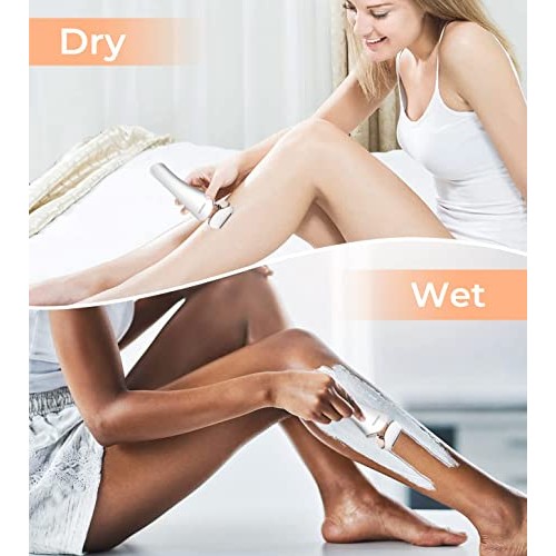 PRITECH Rechargeable Women Razor, Cordless Electric Razor for Women Wet & Dry...