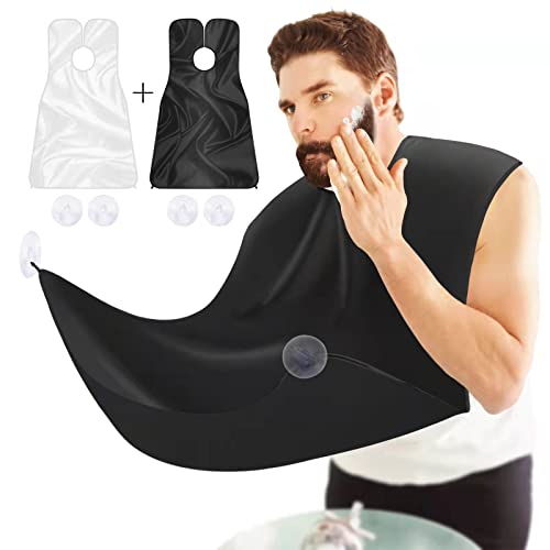 2 Pcs Beard Bib, Bead Bib for Shaving, Beard Apron, Waterproof Shaving Cloth ...