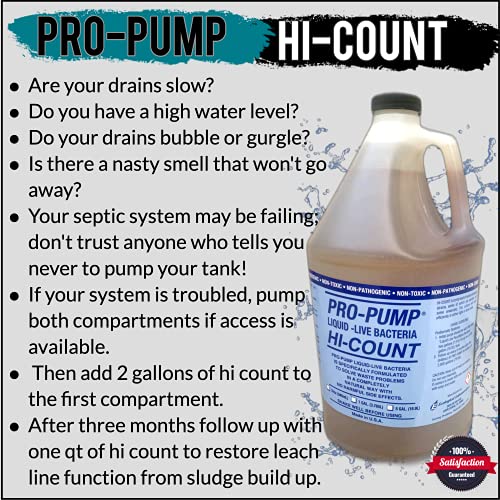 Pro-Pump Septic Tank Treatment-for Any System Holding Tank or Leach Field (1 ...