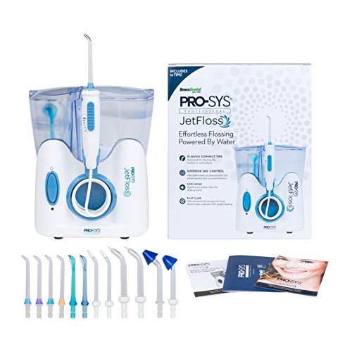 PRO-SYS JetFloss Dental Water Flosser + Tips For Orthodontic Braces, Periodon...