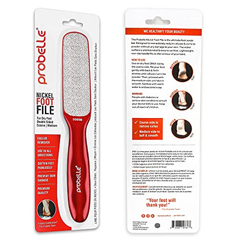 Probelle Double Sided Multidirectional Nickel Foot File Callus Remover - Imme...