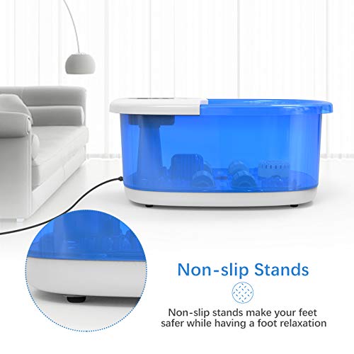 Foot Spa Massager, Toe Touch Controlled Foot Bath with invigorating Bubbles a...