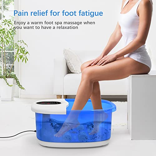Foot Spa Massager, Toe Touch Controlled Foot Bath with invigorating Bubbles a...