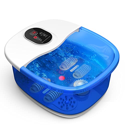 Foot Spa Massager, Toe Touch Controlled Foot Bath with invigorating Bubbles a...