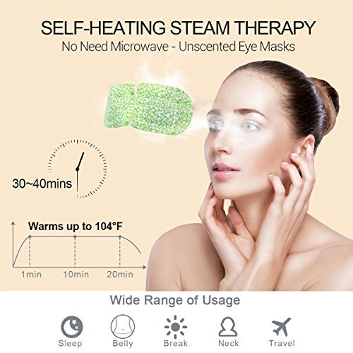 16 Packs Steam Eye Masks for Dry Eyes, SPA Warm Eye Mask, Relief Eye Fatigue ...