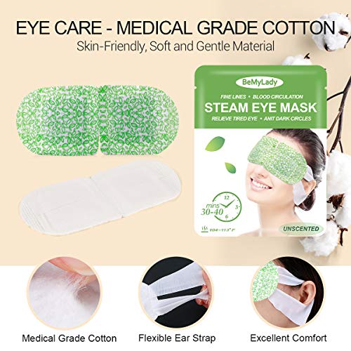 16 Packs Steam Eye Masks for Dry Eyes, SPA Warm Eye Mask, Relief Eye Fatigue ...