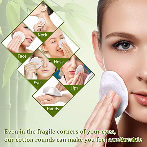 ProCIV Reusable Makeup Remover Cotton Pads 18 Pack Washable Organic Bamboo Re...