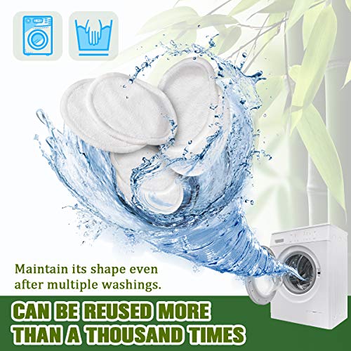 ProCIV Reusable Makeup Remover Cotton Pads 18 Pack Washable Organic Bamboo Re...