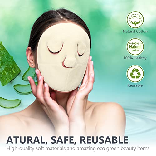 Reusable Face Towel Mask, Anti Aging Facial Steamer Towel Moisturizing Rejuve...