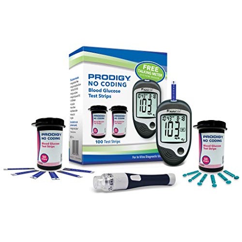 Prodigy Glucose Monitor Kit - Includes Prodigy Meter, 100ct test strips, 10ct...