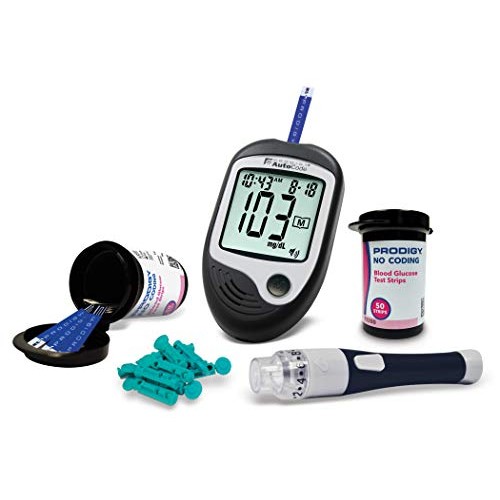 Prodigy Glucose Monitor Kit - Includes Prodigy Meter, 100ct test strips, 10ct...