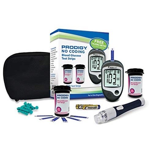 Prodigy Glucose Monitor Kit - Includes Prodigy Meter, 100ct test strips, 10ct...