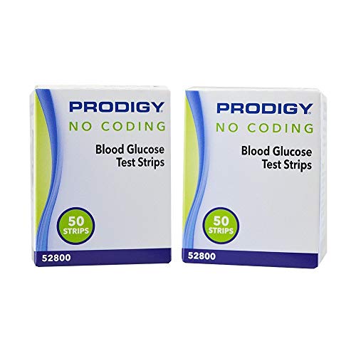 Prodigy No Coding Blood Glucose Test Strips 300 Count (50 Strips x 6 Packs)
