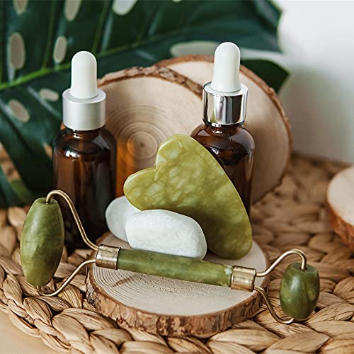 Gua Sha Massage Tool, Jade Stone Gua Sha Facial Tools For SPA Acupuncture The...