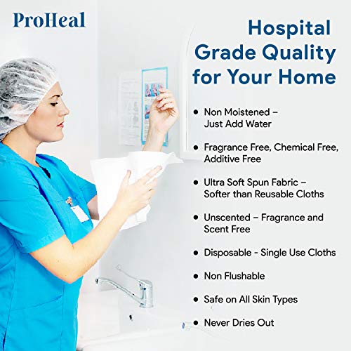 Disposable Dry Wipes, 100 Pack – Ultra Soft Non-Moistened Cleansing Cloths fo...