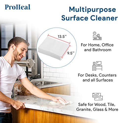 Disposable Dry Wipes, 50 Pack – Ultra Soft Non-Moistened Cleansing Cloths for...