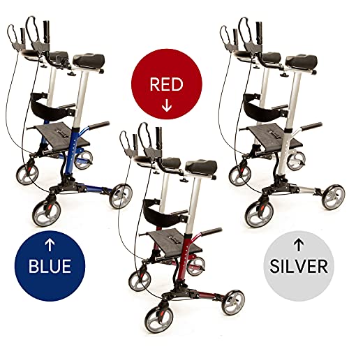 ProHeal Stand Up Walker with Seat - Tall Stand Up Rollator with Adjustable He...