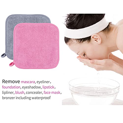 ProHomTex Makeup Removal Facial Cleaning Cloth, Set of 6 (8" x 8") Hypoallerg...